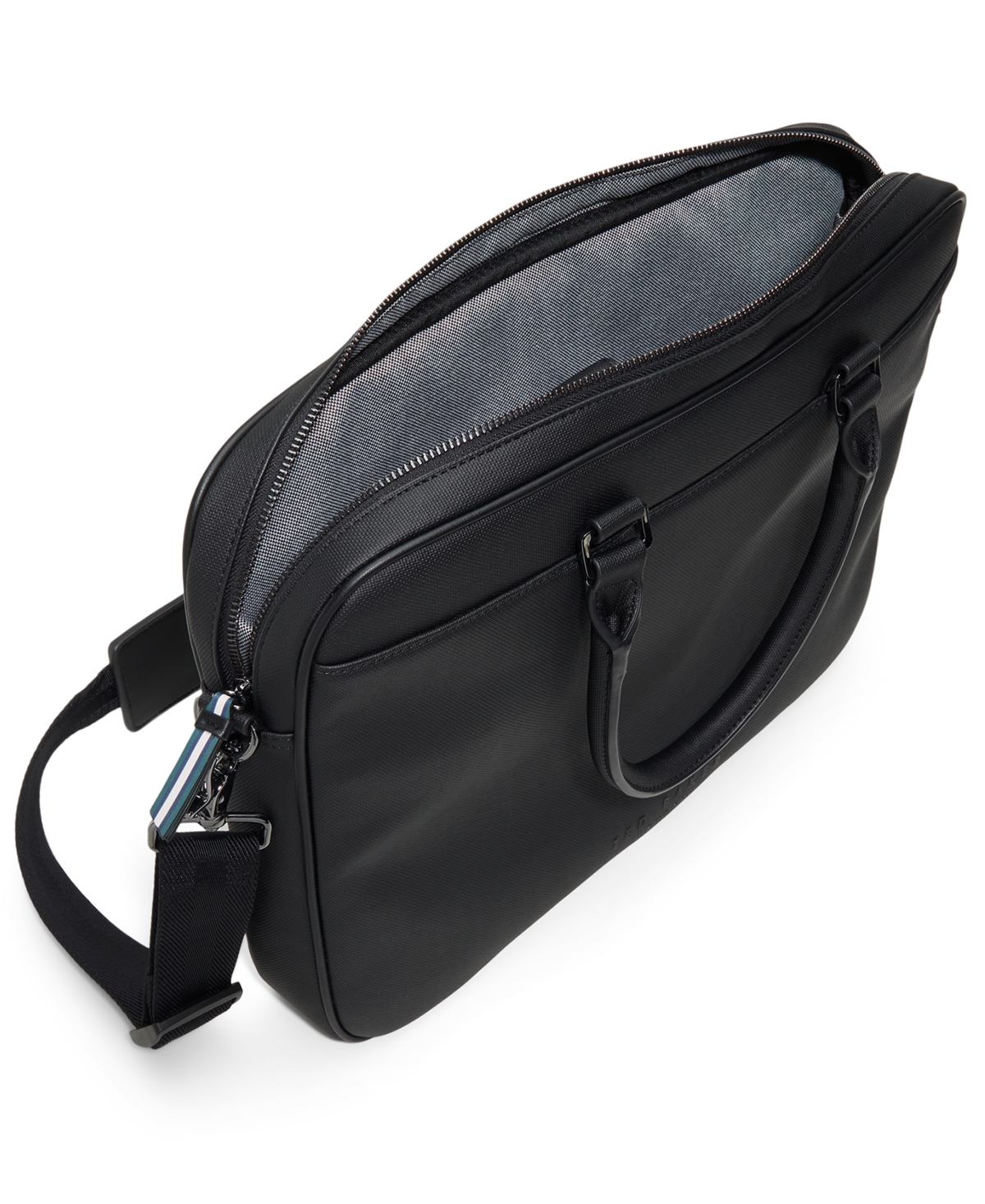Ted Baker Belgravex Slim Top Zipper Briefcase In Black