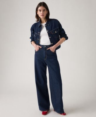 Women's Cinch-Waist Lightweight Baggy Jeans