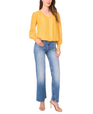 Women's Blouson V-Neck Top