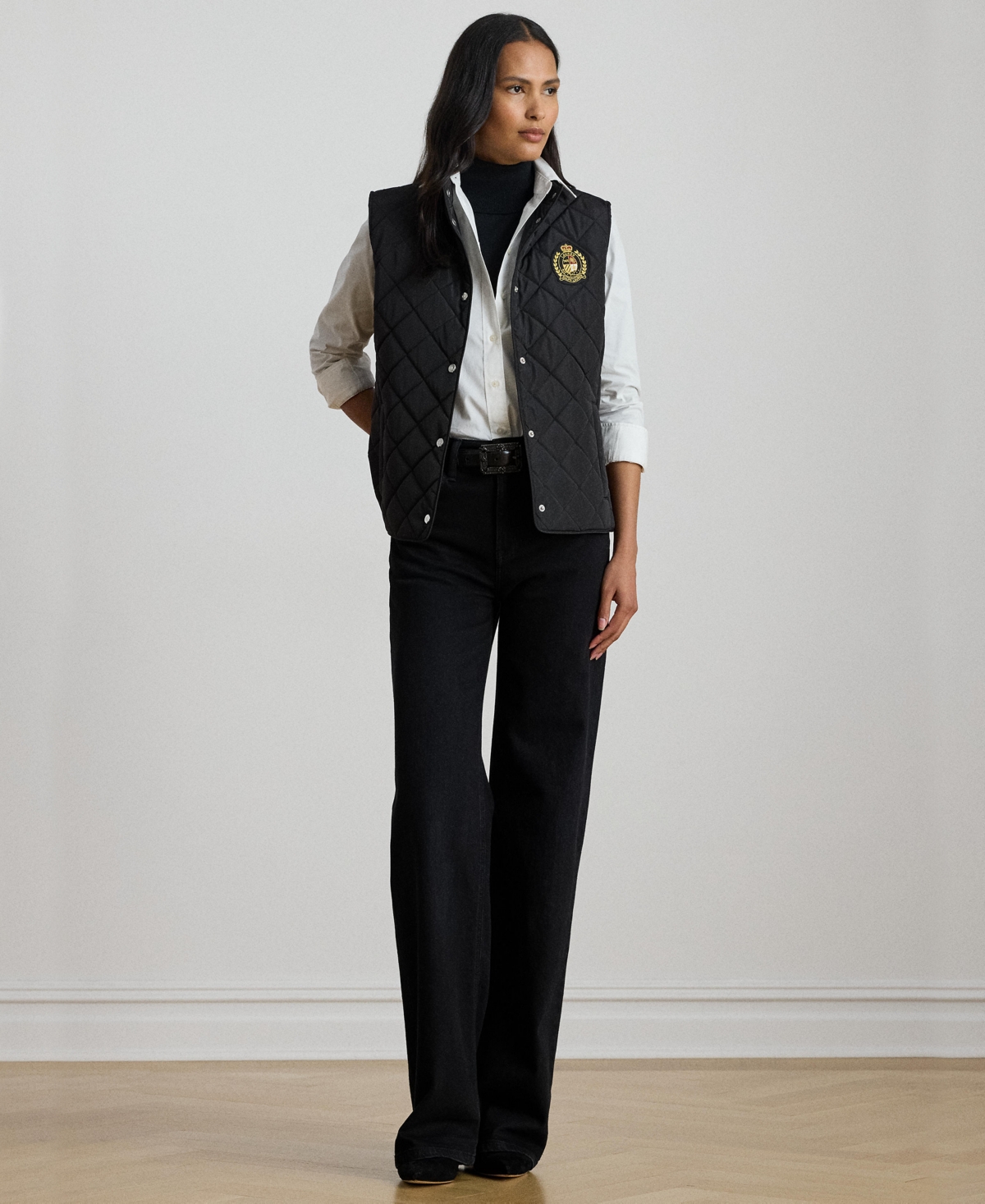 Ralph Lauren Women's Quilted Vest In Black