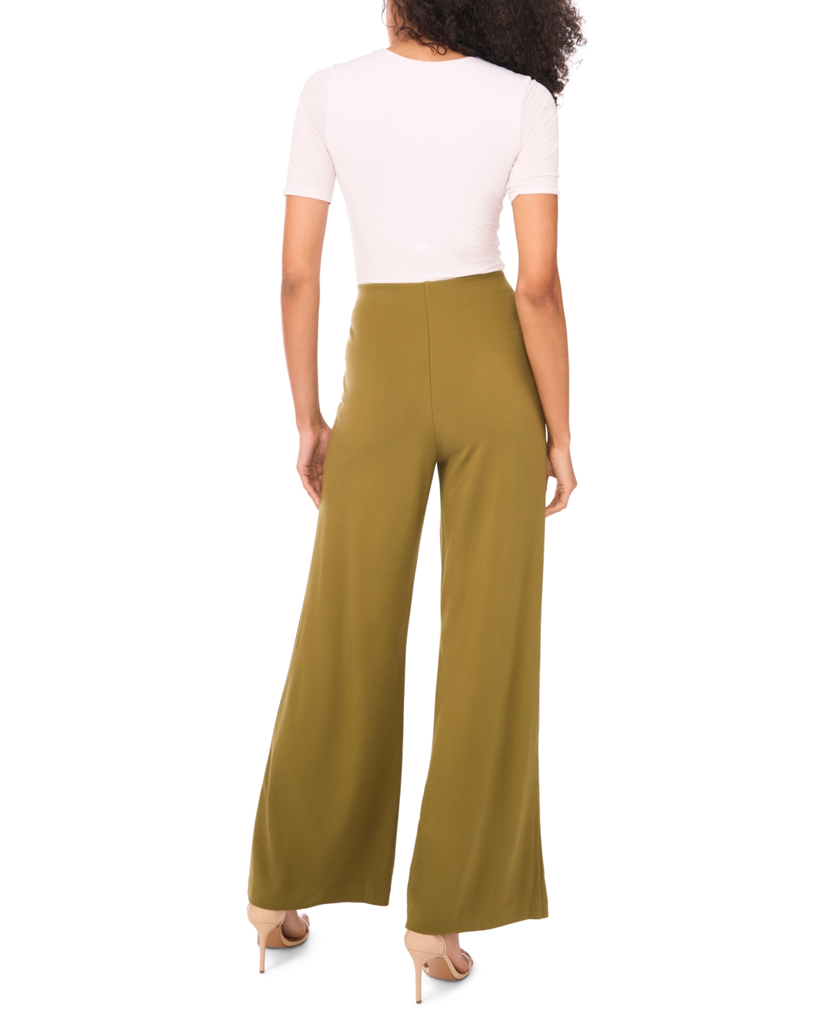 Sam & Jess Women's Ponte Wide Leg Pants In Green