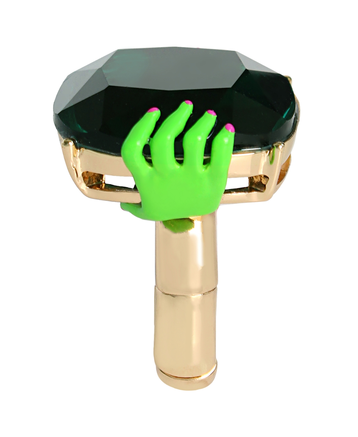 Betsey Johnson Faux Stone Witch Hands Cocktail Ring In Multi