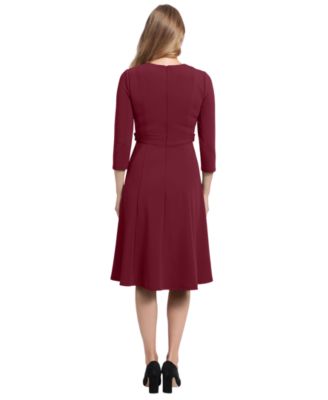 Petite Side-Tab Fit & Flare Dress