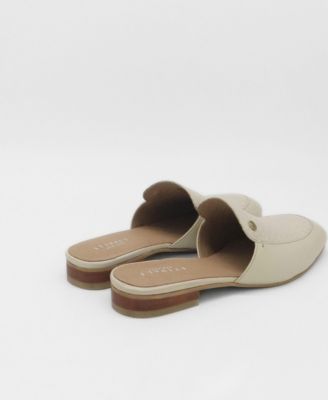 Bond Croc-Embossed Leather Slip-On Mules