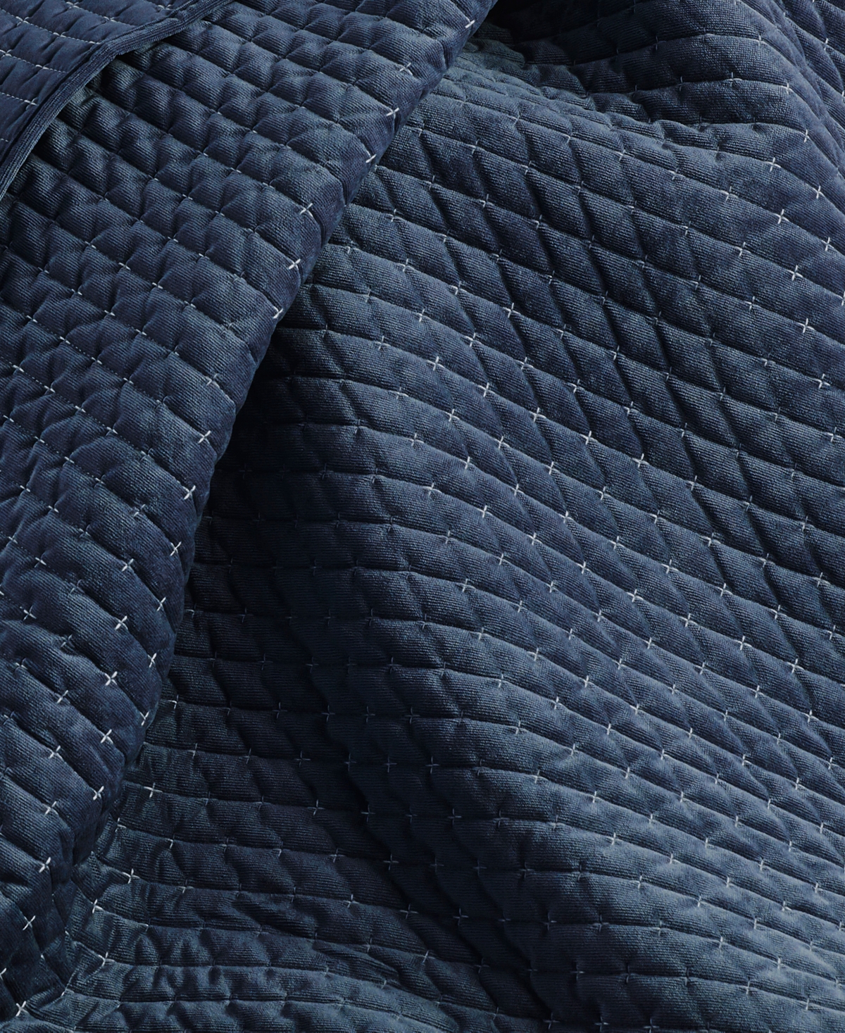 Levtex Velvet Stitch Reversible Quilted Throw, 50" X 60" In Blue