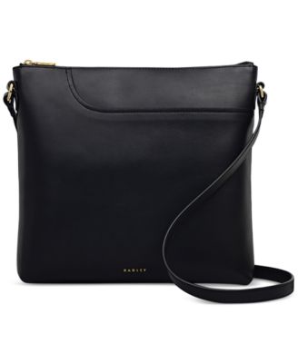 Pockets Large Leather Ziptop Crossbody Bag