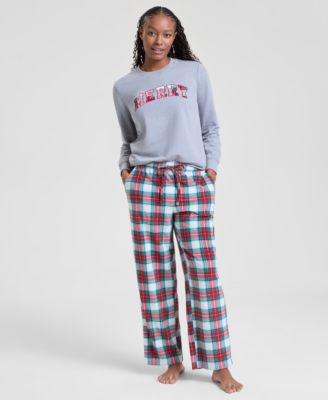 Holiday Lane - Women's Merry Plaid Fleece Pajama Pants
