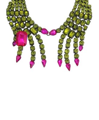 Faux Stone Witch Hands Statement Necklace