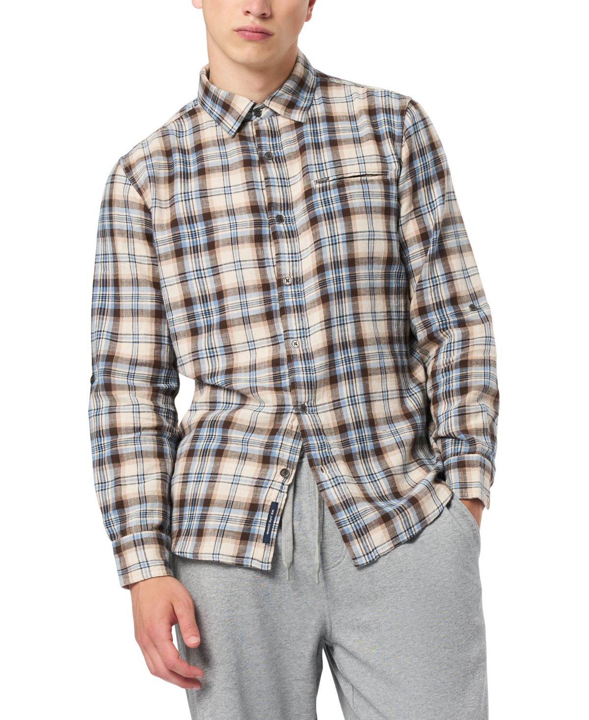 Мужская клетчатая рубашка Simbio с длинным рукавом