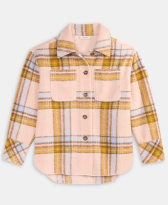Women's Relaxed Plaid Shacket, Macy's Exclusive