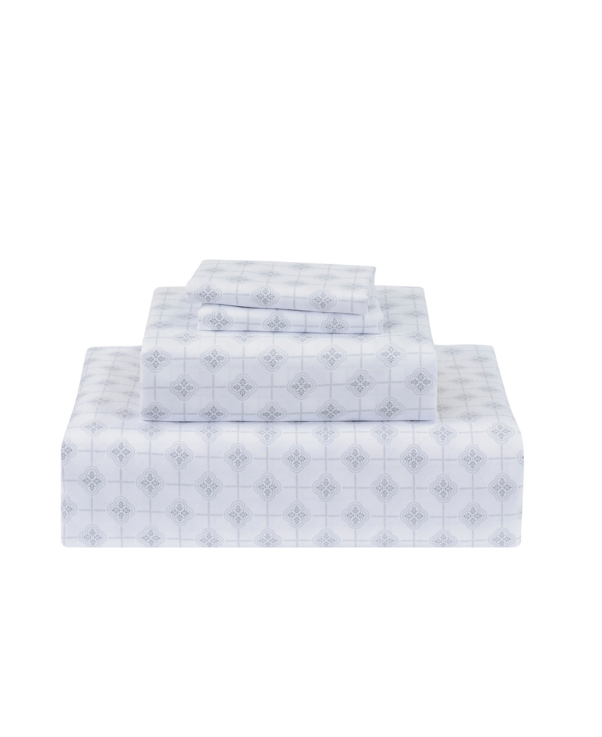 Sunham Microfiber Easy Care Printed 4-pc. Sheet Set, King