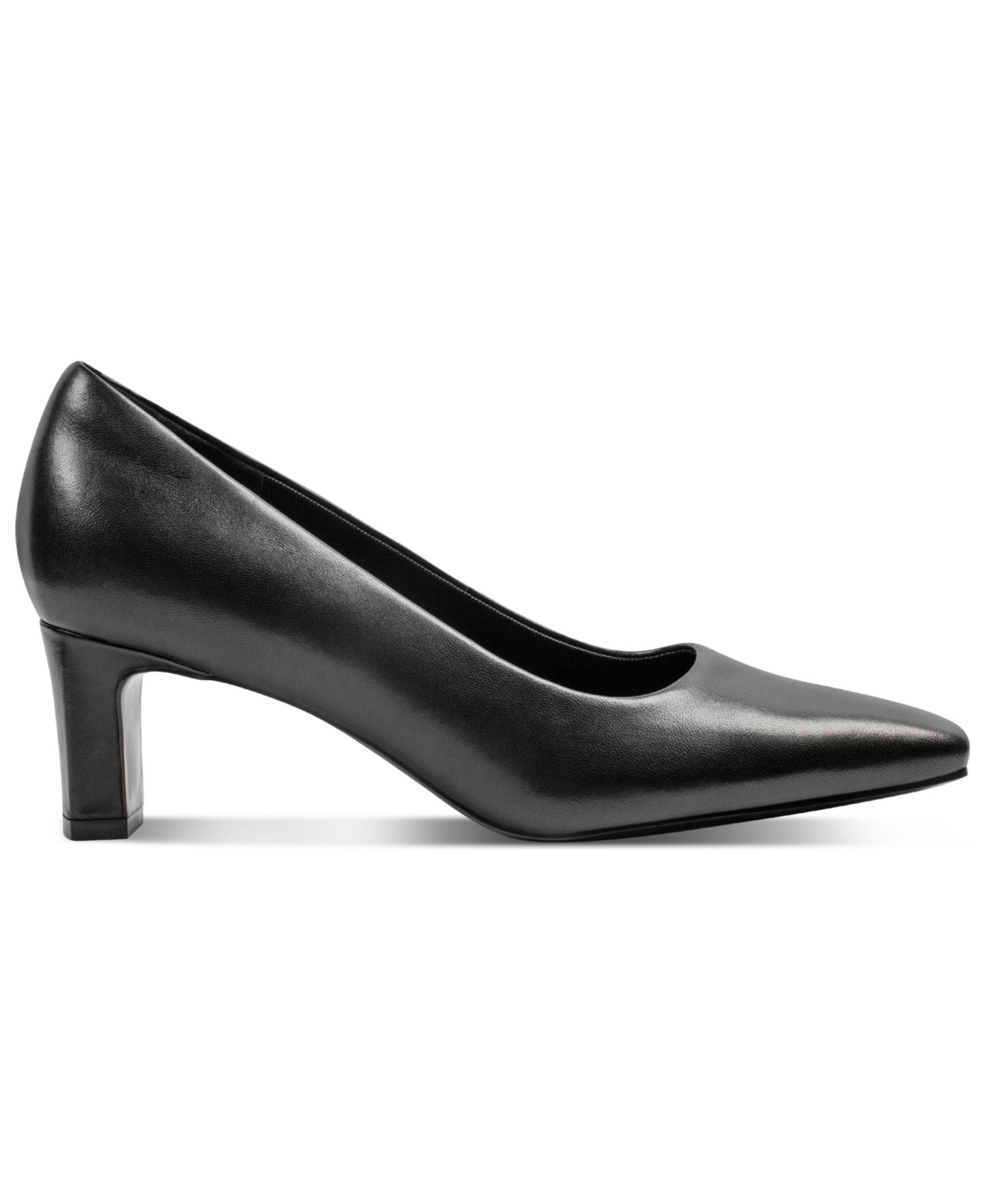 Женские туфли Rockport Merida Block Heel Pumps, цвет: Чёрный кожаный — фото 2