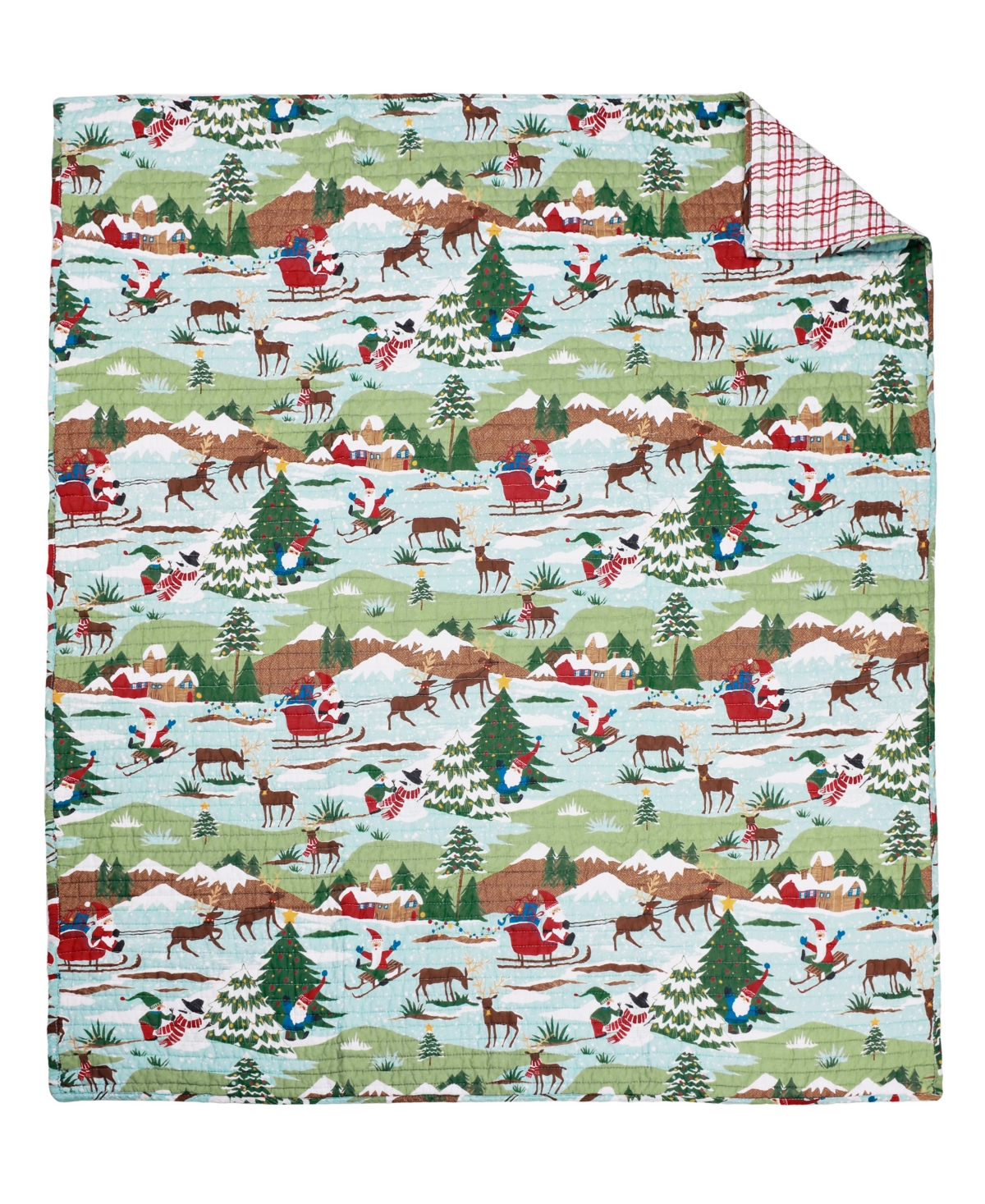 Levtex Merry Mountains Reversible Quilted Throw, 50" X 60" In Multi