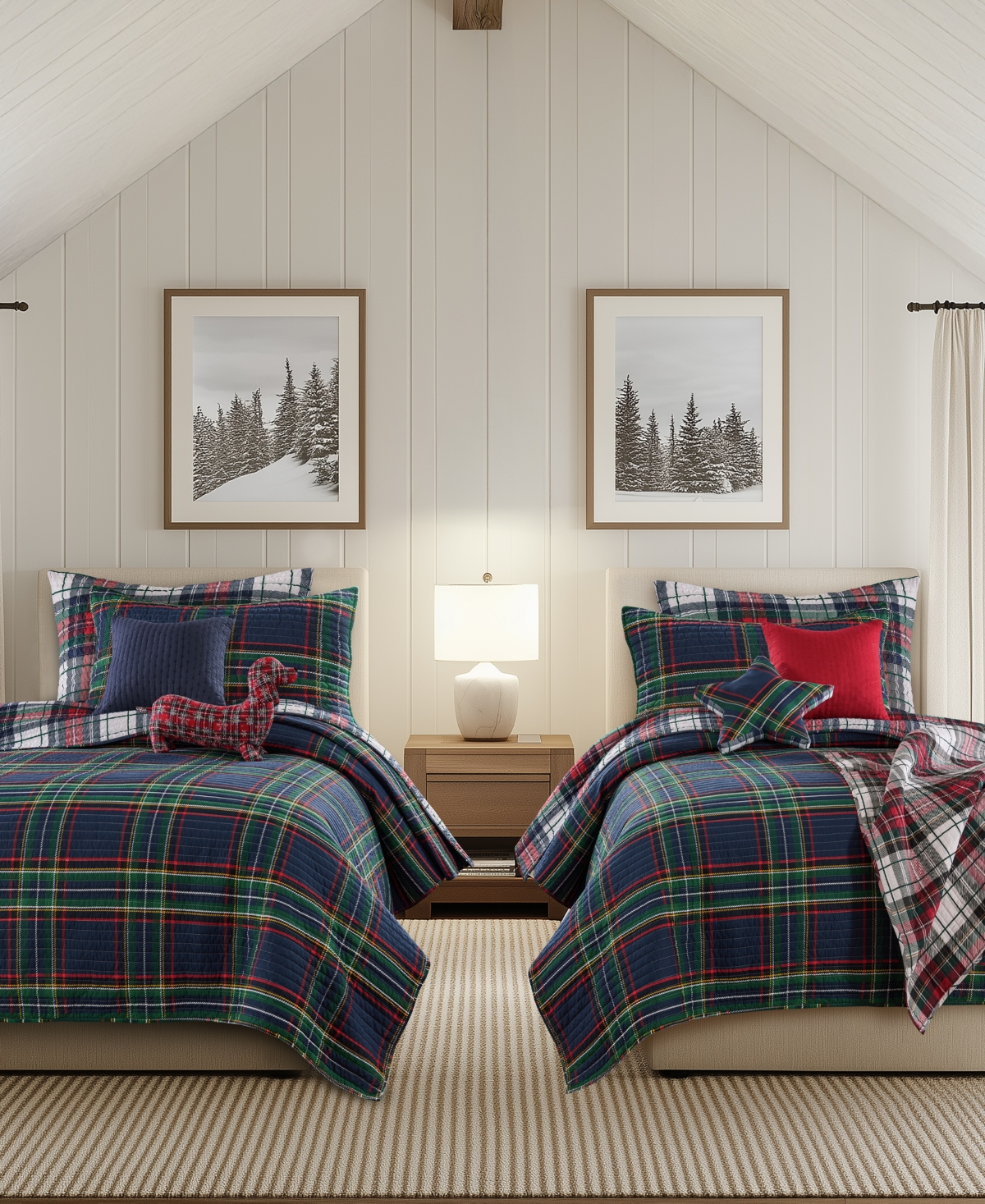 Levtex Spencer Red Plaid Reversible Quilt, King/california King In Blue