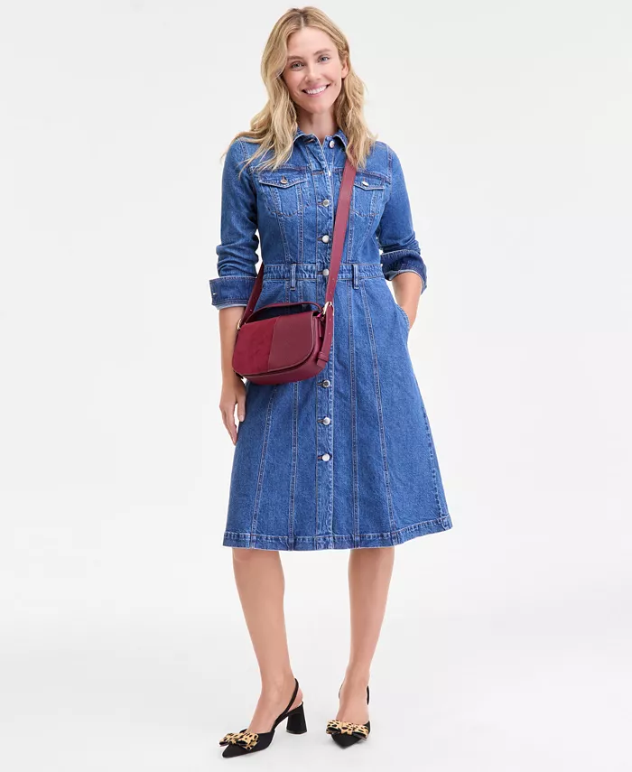 Women's Denim Midi Shirtdress