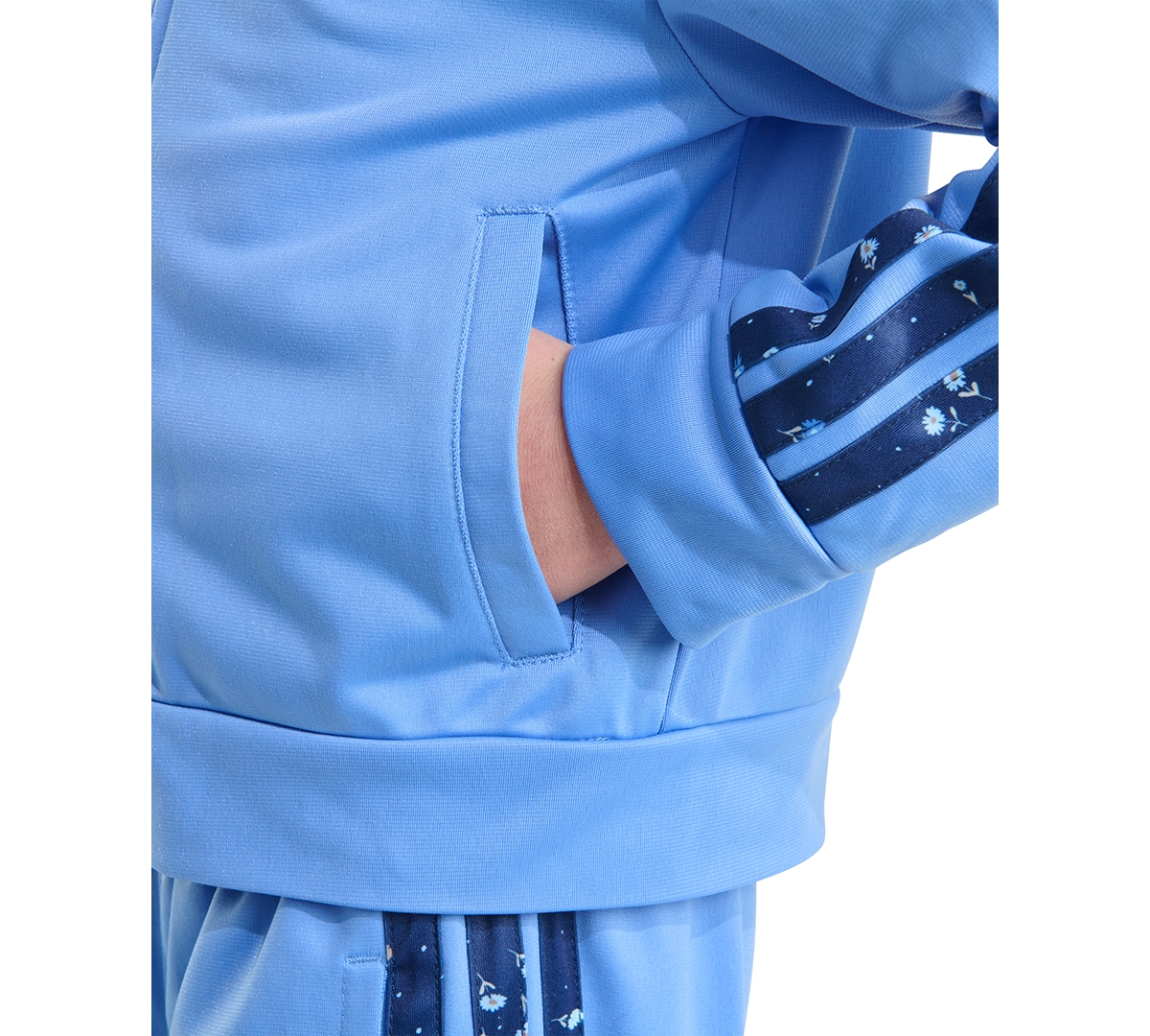 Adidas Originals Toddler And Little Girls 2-piece Long Sleeve 3-stripe Tricot Set In Blue