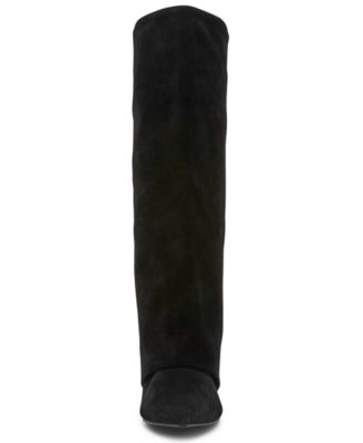 Women's Luca Wide-Calf Slouchy Kitten-Heel Dress Boots