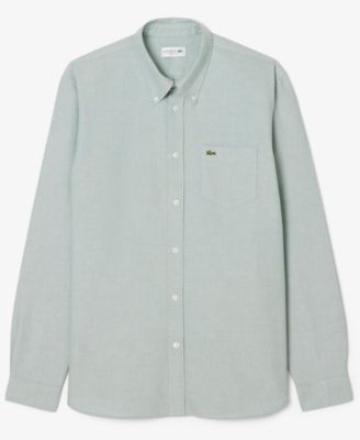 Men's Woven Long Sleeve Button-Down Oxford Shirt