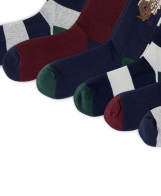 Men's 6-Pack Bear Crew Socks