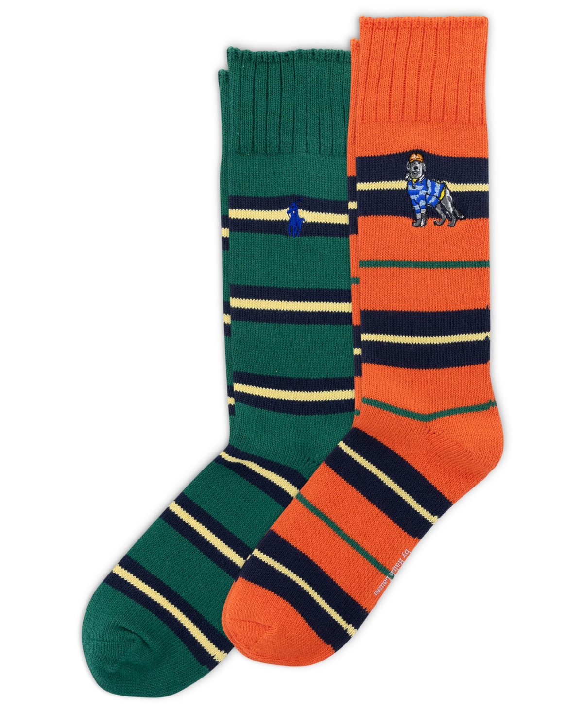 Polo Ralph Lauren Men's 2-Pack Dog Embroidered Socks
