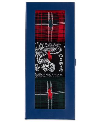 Men's 3-Pack Chopped Bandana And Plaid Socks Gift Box