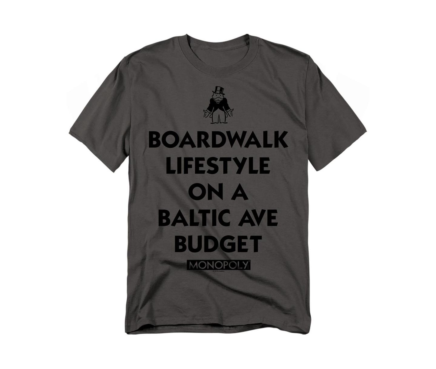 Мужская футболка Monopoly Big & Tall Lifestyle Vs Budget, цвет: Угольный — фото 1
