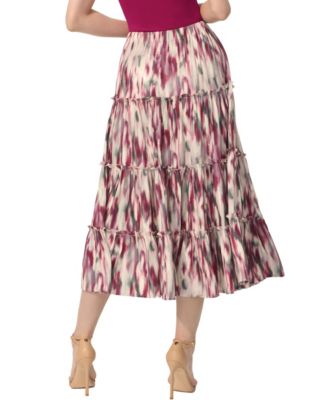 Women's Tiered Midi Skirt