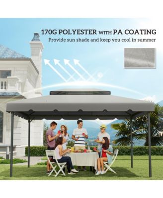 13' x 10' Double Roof Gazebo Replacement Canopy Top Cover