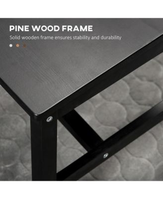 Wooden Farmhouse Dining Chairs Set of 2 with Cross Back,