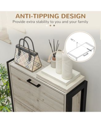 Shoe Cabinet with 3 Flip Drawer Cabinet,