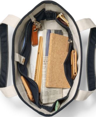 Medium Print 5 Pocket Open Top Canvas Tote Bag