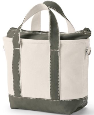 Small 3 Pocket Zip Top Canvas Tote Bag