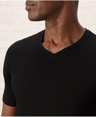 Men's Organic Cotton Luxe Stretch Jersey Slim V-Neck Tee