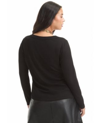 Women's June + Vie Ribbed Scoopneck Top