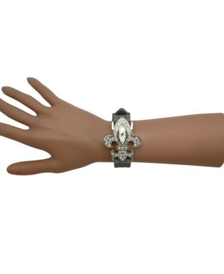 Gray Rhinestones Silicone Women Watch