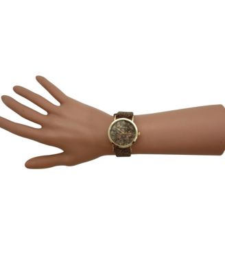 Brown Cork Style Strap Women Watch