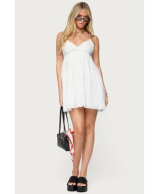 Womens Bianca Ruffle Tiered Babydoll Dress