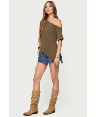 Womens Josy Off Shoulder Handkerchief Top