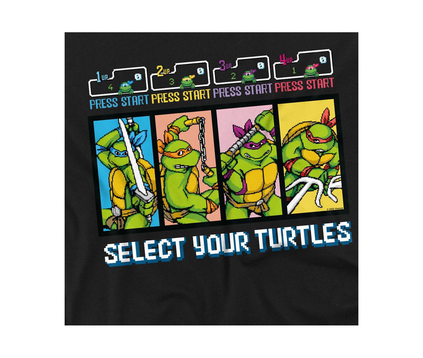 Мужская футболка Teenage Mutant Ninja Turtles Tmnt Select Your Turtles, цвет: Чёрный — фото 2