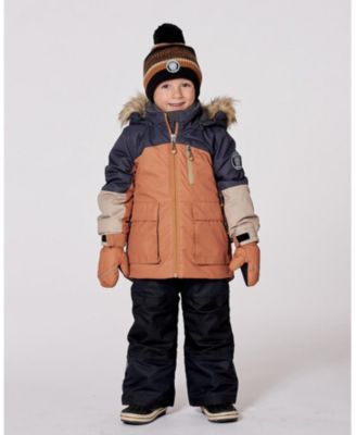 Toddler Boys Two-Piece Play Snowsuit with Colorblocked Jacket Black - Toddler|Child