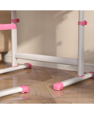 Height Adjustable Kids Desk and Chairs Set with Tilt Desktop,