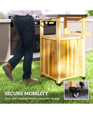 Grill Cart, Kitchen Island with Stainless Steel Top