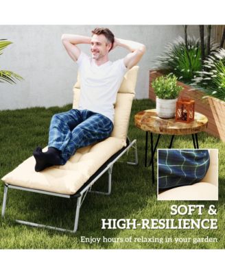 Lounge Chair Cushion Thick Outdoor Chaise Lounge Cushion