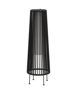 All-Steel Pull Rope Wicker Floor Lamp