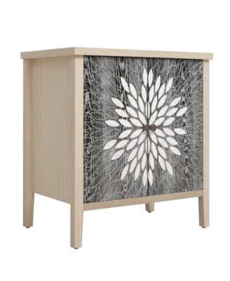 CASAINC 2-Door Carved Storage Cabinet with Adjustable shelf