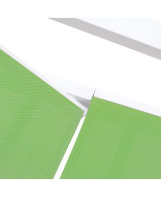 Marlin Patio Chaise Lounge Chair With Armrests in White Aluminum Frame