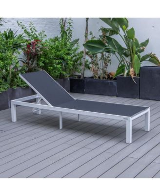 Marlin Patio Chaise Lounge Chair With White Aluminum Frame
