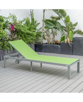 Marlin Patio Chaise Lounge Chair With Grey Aluminum Frame