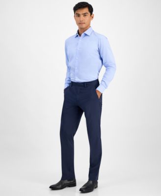Men's Modern-Fit Solid Wool-Blend Suit Separate Pants