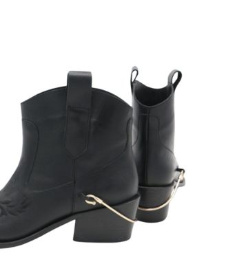 Joy Leather Western Booties